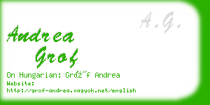 andrea grof business card